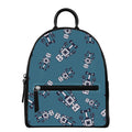 Robot Servant Pattern Print Leather Backpack