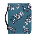 Robot Servant Pattern Print Leather Bible Cover