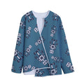 Robot Servant Pattern Print Long Sleeve Short Coat