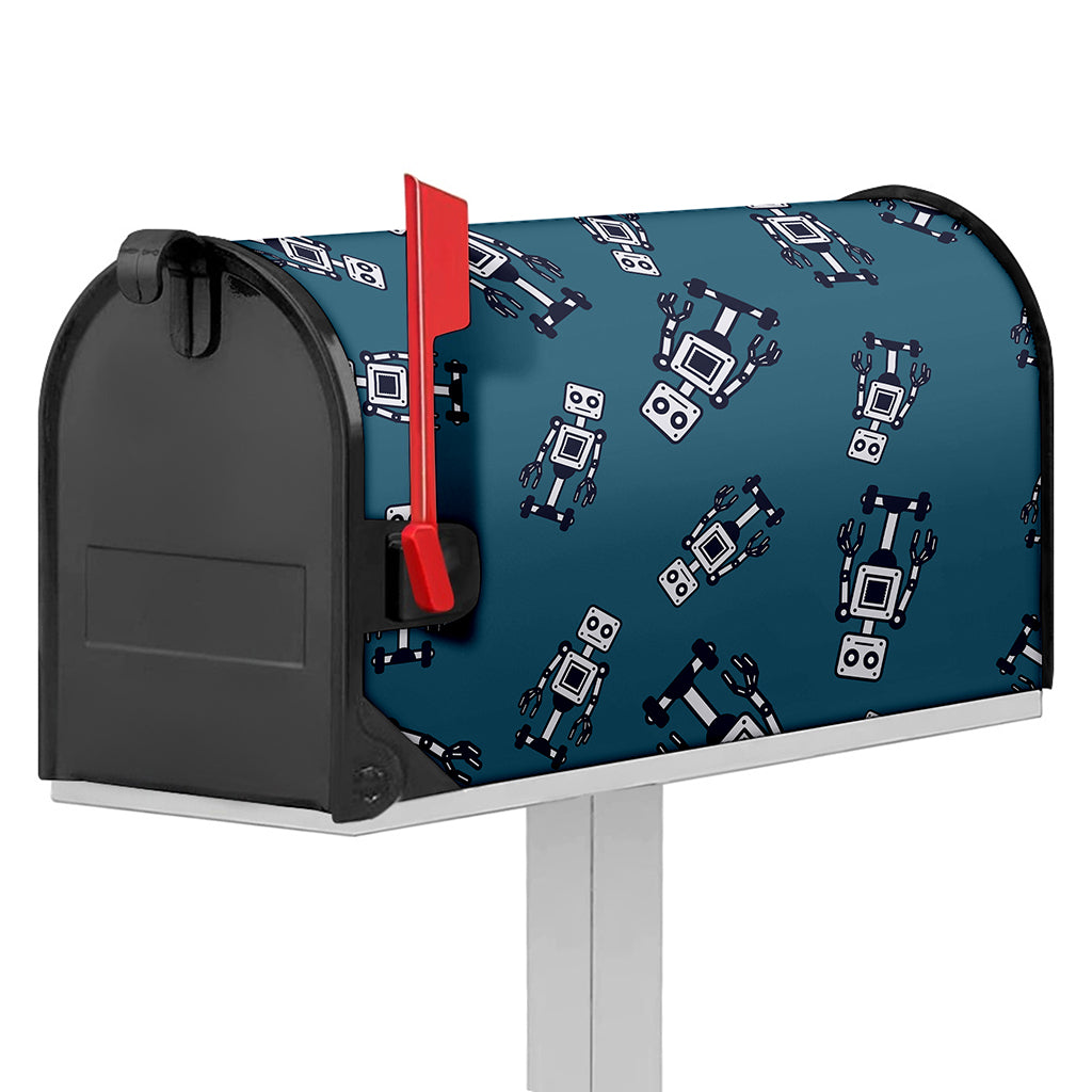 Robot Servant Pattern Print Mailbox Cover