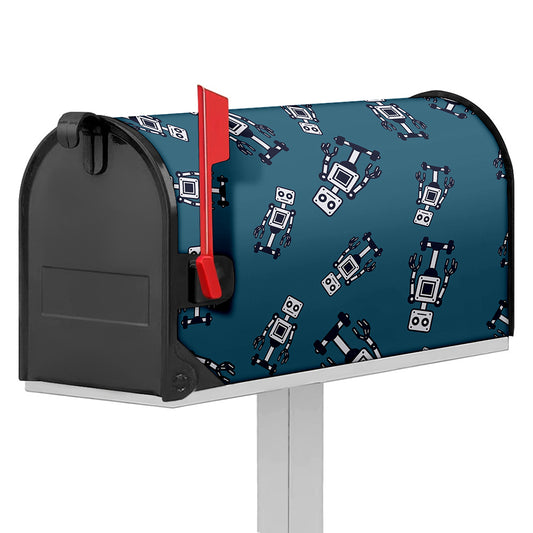 Robot Servant Pattern Print Mailbox Cover