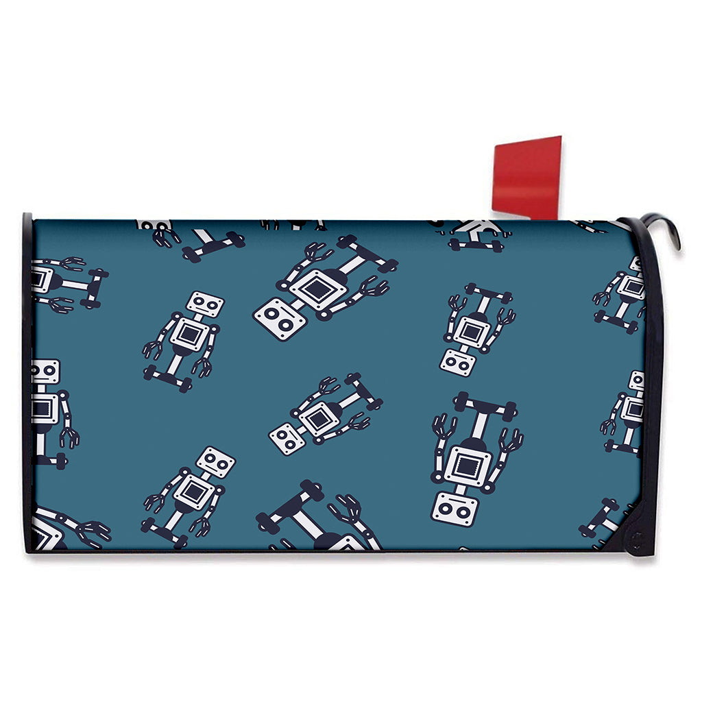 Robot Servant Pattern Print Mailbox Cover