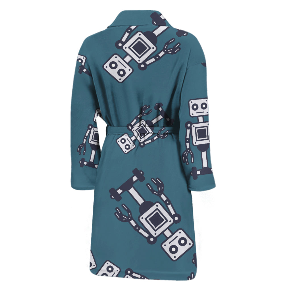 Robot Servant Pattern Print Men's Bathrobe