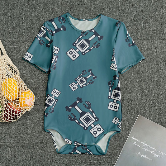 Robot Servant Pattern Print Men's Bodysuit