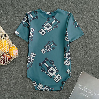 Robot Servant Pattern Print Men's Bodysuit