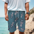 Robot Servant Pattern Print Men's Cargo Shorts