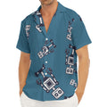 Robot Servant Pattern Print Men's Deep V-Neck Shirt