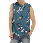 Robot Servant Pattern Print Men's Fitness Tank Top