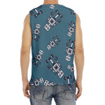 Robot Servant Pattern Print Men's Fitness Tank Top