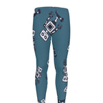 Robot Servant Pattern Print Men's leggings