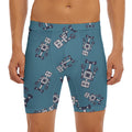 Robot Servant Pattern Print Men's Long Boxer Briefs
