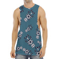 Robot Servant Pattern Print Men's Muscle Tank Top