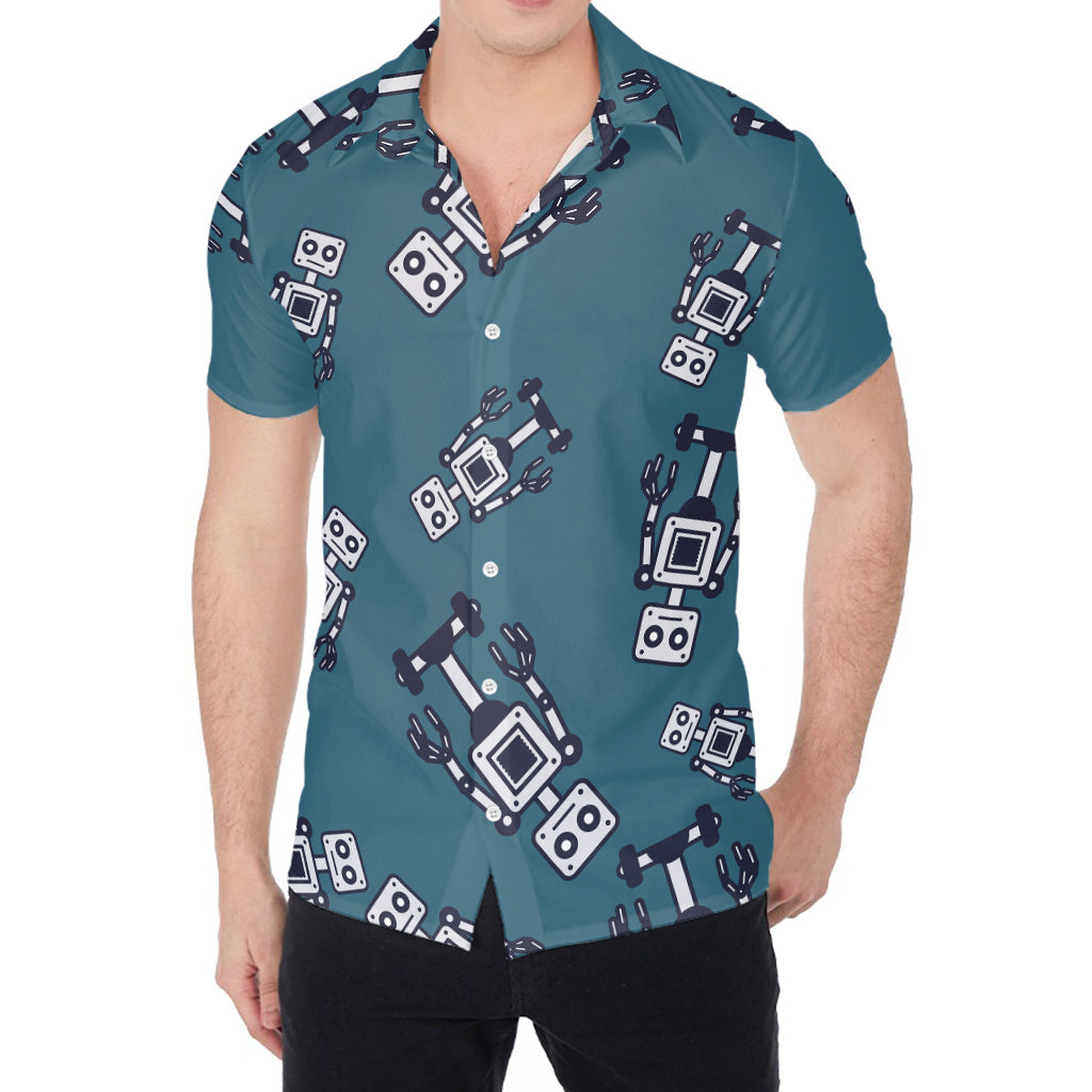 Robot Servant Pattern Print Men's Shirt