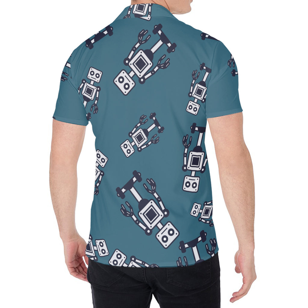 Robot Servant Pattern Print Men's Shirt
