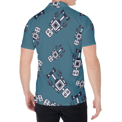 Robot Servant Pattern Print Men's Shirt