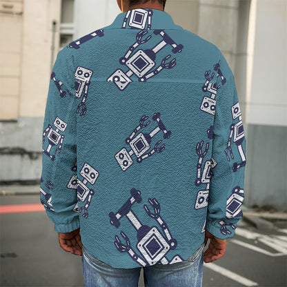 Robot Servant Pattern Print Men's Shirt Jacket