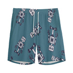 Robot Servant Pattern Print Men's Sports Shorts