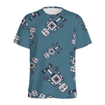 Robot Servant Pattern Print Men's Sports T-Shirt