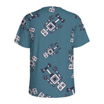 Robot Servant Pattern Print Men's Sports T-Shirt