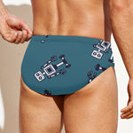 Robot Servant Pattern Print Men's Swim Briefs