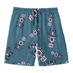 Robot Servant Pattern Print Men's Swim Trunks