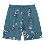 Robot Servant Pattern Print Men's Swim Trunks