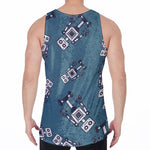 Robot Servant Pattern Print Men's Velvet Tank Top