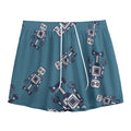 Robot Servant Pattern Print Mesh Shorts