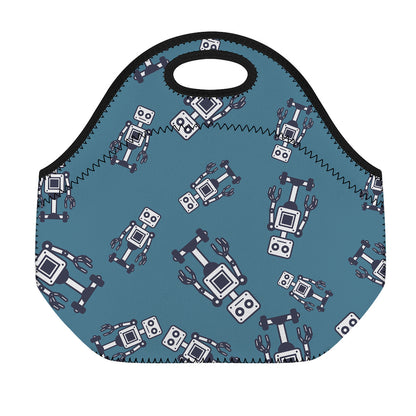 Robot Servant Pattern Print Neoprene Lunch Bag