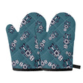 Robot Servant Pattern Print Oven Mitts