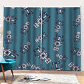 Robot Servant Pattern Print Pencil Pleat Curtains