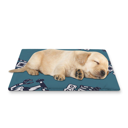 Robot Servant Pattern Print Pet Cooling Mat Cover