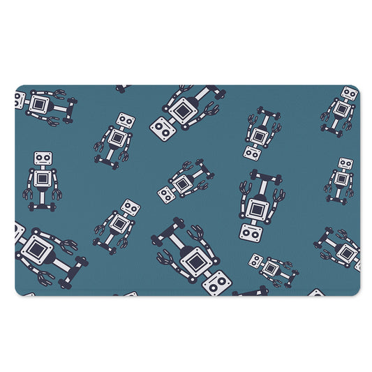 Robot Servant Pattern Print Polyester Doormat