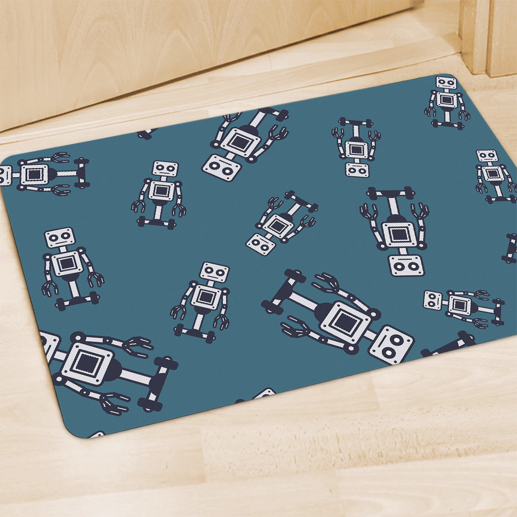 Robot Servant Pattern Print Polyester Doormat