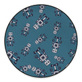 Robot Servant Pattern Print Round Floor Mat