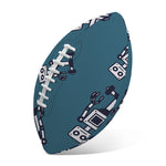 Robot Servant Pattern Print Rugby Ball