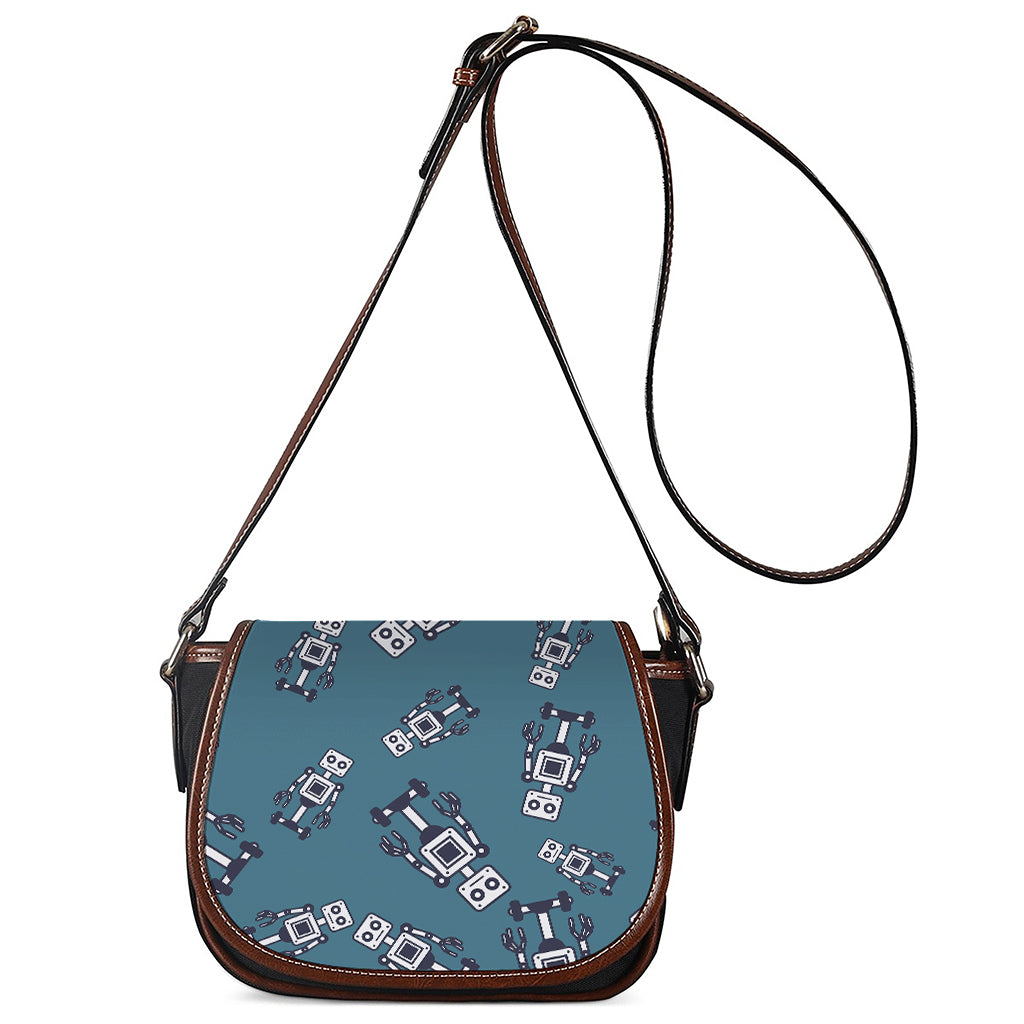 Robot Servant Pattern Print Saddle Bag