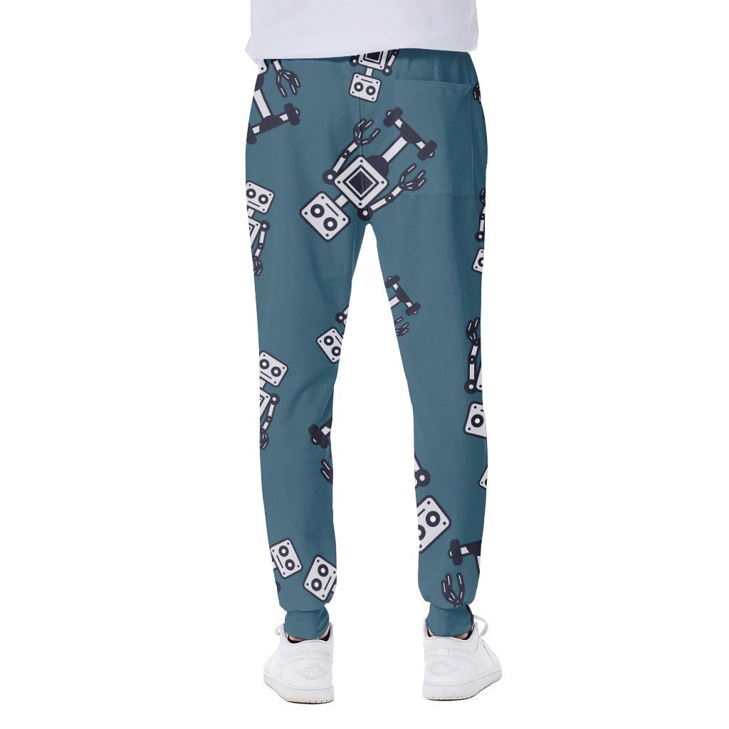 Robot Servant Pattern Print Scuba Joggers