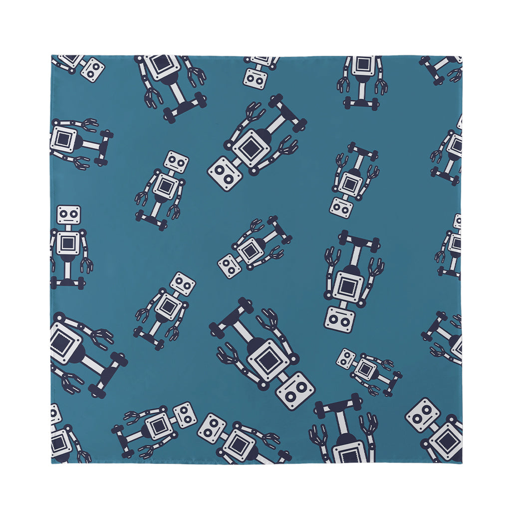 Robot Servant Pattern Print Silk Bandana
