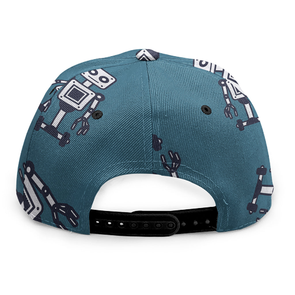 Robot Servant Pattern Print Snapback Cap