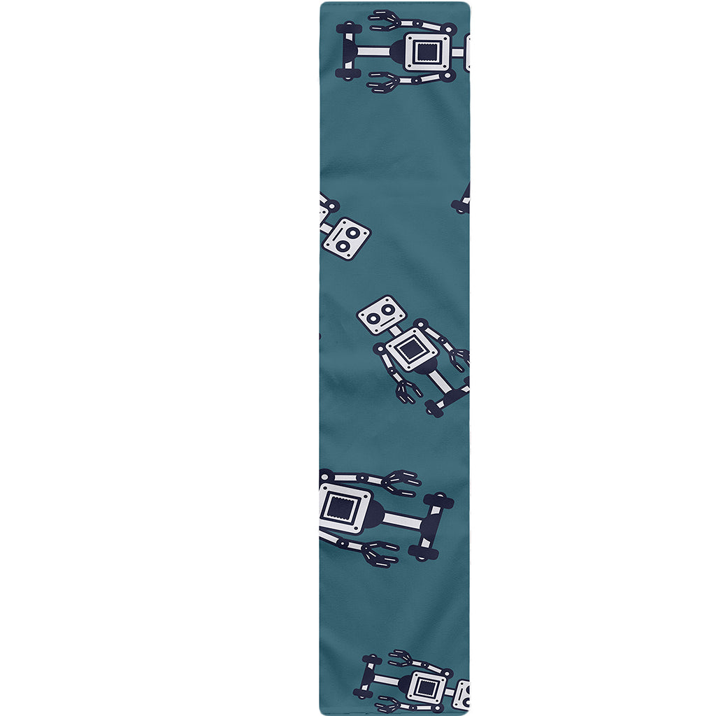 Robot Servant Pattern Print Table Runner