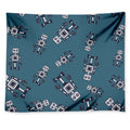 Robot Servant Pattern Print Tapestry
