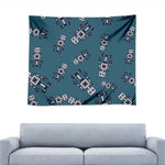Robot Servant Pattern Print Tapestry
