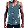 Robot Servant Pattern Print Men's Workout Tank Top