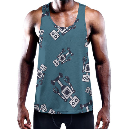 Robot Servant Pattern Print Training Tank Top