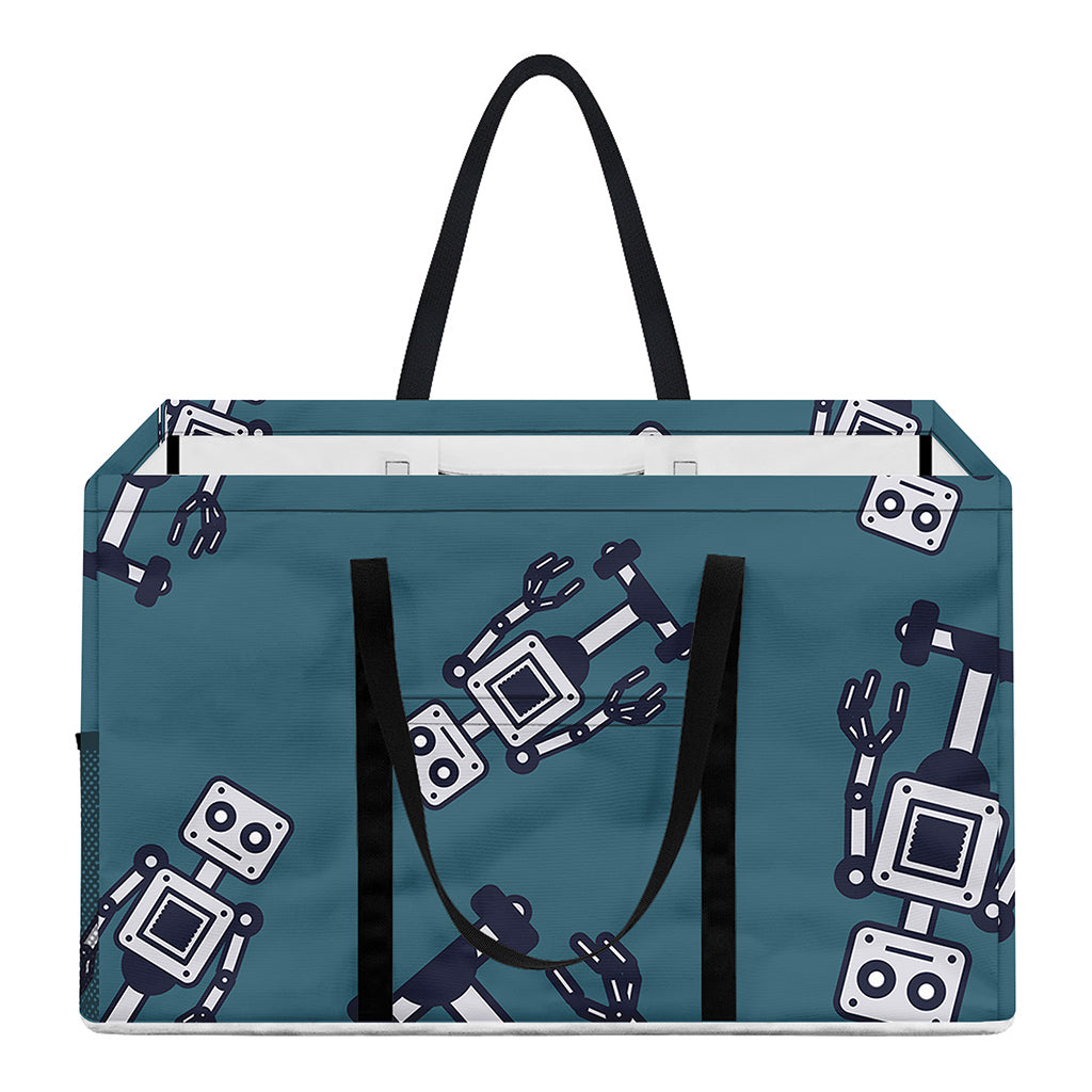 Robot Servant Pattern Print Utility Tote Bag