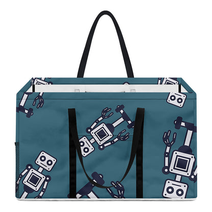 Robot Servant Pattern Print Utility Tote Bag