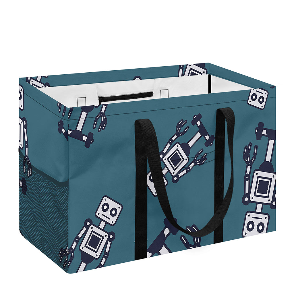 Robot Servant Pattern Print Utility Tote Bag
