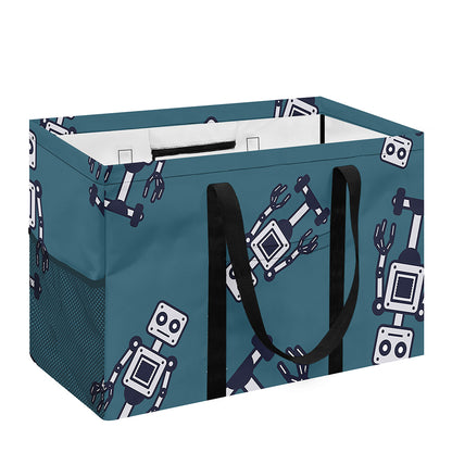 Robot Servant Pattern Print Utility Tote Bag