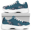 Robot Servant Pattern Print White Chunky Shoes